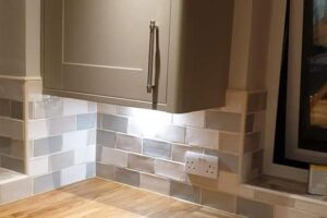 Grey kitchen cabinet